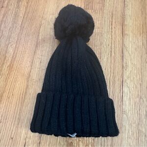 BCBG Generation Beanie With Pom Womens One Size Black (n3)